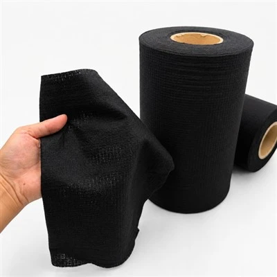 Salviette in tessuto non tessuto spunlace di viscosa nera
